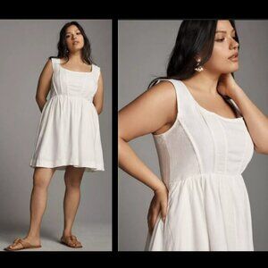 Anthropologie Aureta Fit & Flare Corset Mini Dress Sz L